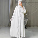 Fulla Floral Sleeve Open Abaya (includes Sleeveless Inner Dress)