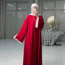 Fulla Floral Sleeve Open Abaya (includes Sleeveless Inner Dress)