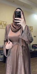 Amal Diamond Beaded Abaya Set