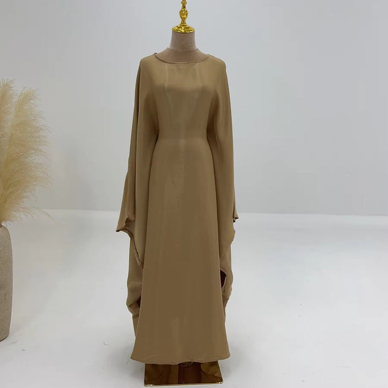 satin dress abaya Ramadan Satin Abaya Islam Muslim Summer Batwing Sleeve Maxi Dress Kebaya Abayas For Women Kaftan Robe Musulmane Femme Vestidos