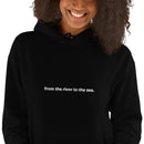 "from the river to the sea." Embroidered Unisex Hoodie