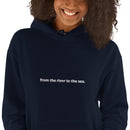 "from the river to the sea." Embroidered Unisex Hoodie
