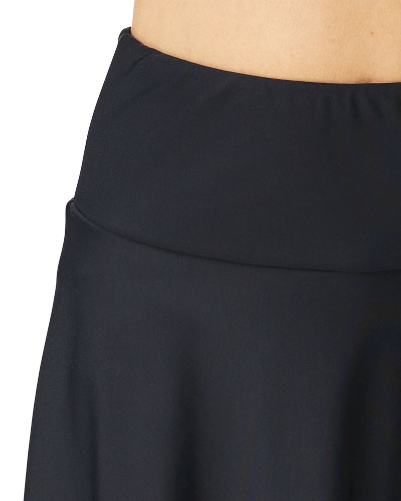 Women's black swim skirt waist
