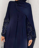 Sabeel Blue Embellished Abaya