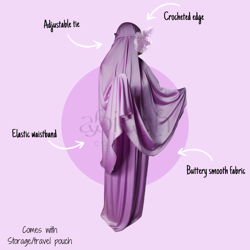 Silk Prayer Set adjustable smooth fabric purple