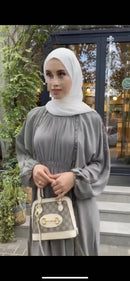 Pleated Abaya Shrug Dress