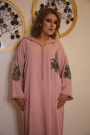 Pink Jalabiya with Crystals green preciosa