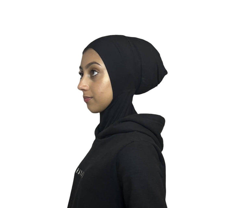 women's Satin Lined Hoodie with Hijab side view