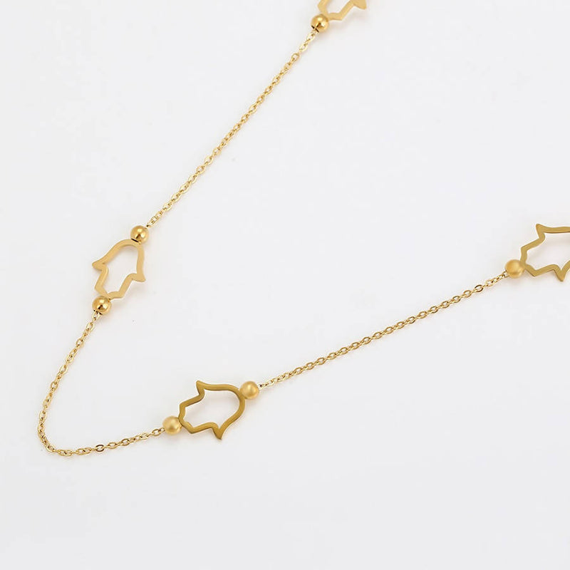 Gold Heavenly Hand of Fatima Necklace bottom