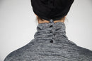 women's grey black Amara Turtleneck button fit
