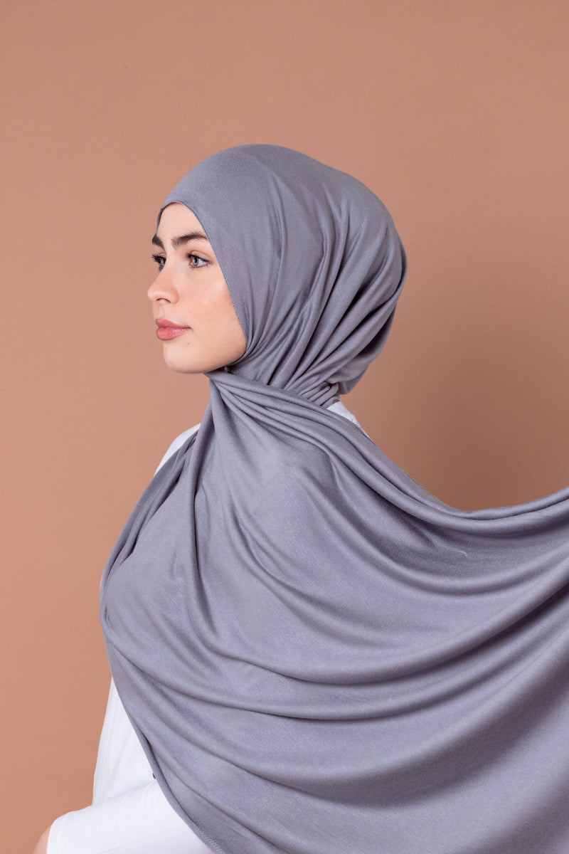 women's Premium Jersey Hijab Queen Grey neutral