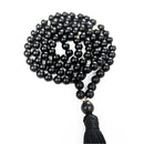 Black Onyx Tassel Tasbih | Women's Islamic Prayer Beads, 99 Beads