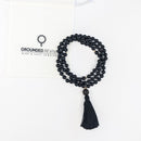 Black Onyx Tassel Tasbih | Women's Islamic Prayer Beads, 99 Beads