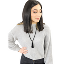 Black Onyx Tassel Tasbih | Women's Islamic Prayer Beads, 99 Beads