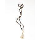 Botswana Agate Tassel Tasbih | Women's Islamic Prayer Beads, 99 Beads