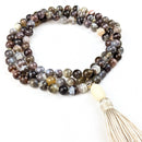 Botswana Agate Tassel Tasbih | Women's Islamic Prayer Beads, 99 Beads