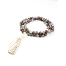 Botswana Agate Tassel Tasbih | Women's Islamic Prayer Beads, 99 Beads