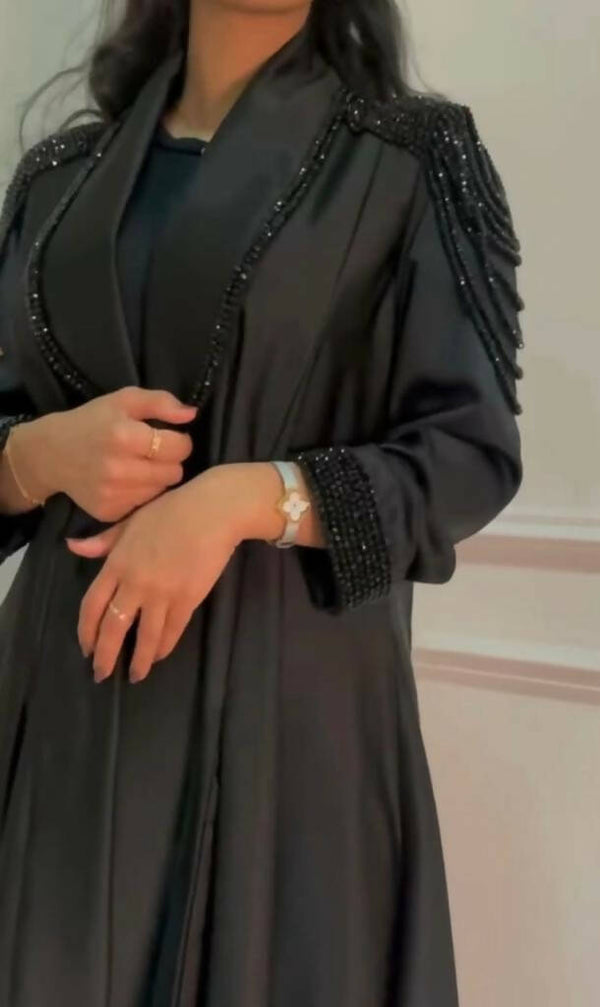 Luxurious Handwork Diamond Work Abaya 3 Colors+ free hijab