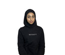 black Tahitian Satin-Lined Hoodie with Hijab