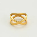Gold criss cross Enchanted Supernova Ring 