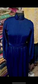 Exclusive modest gown crafted in premium Satin Nida for quality & durability.I