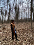 Women's brown double sided scarf fall