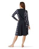 Fleck zip thru swim dress SPF50+