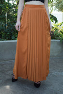 Front Pleated Maxi Skirt