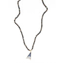 Glaucophane & Agate Tasbih | Women's Islamic Prayer Beads, 99 Beads