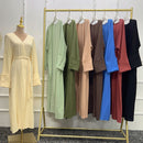 Safiya Co-ord Open Abaya Pant Set (2-Piece)