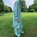 Simple Cuff Jilbab Skirt Set (2-Piece Set)