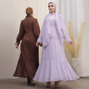 Lila Prairie Chiffon Maxi Dress