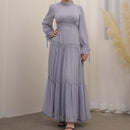 Lila Prairie Chiffon Maxi Dress