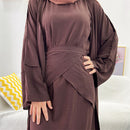 Tulip Waist Wrap Dress Set (3 -Piece Set)