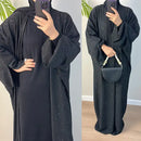 Sparkly Winter Open Abaya Maxi Jacket