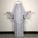 Butterfly Jilbab Abaya Khimar Crepe Set (2-Piece Set)