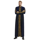 Mens Luxury Velvet Embroidered Thobe