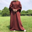 Maternity & Nursing Essential Nida Front Zipper Abaya Dress