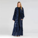 Sara Sequin Open Abaya Maxi Dress
