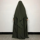 Simple Cuff Jilbab Abaya Khimar Set (2-Piece Set)