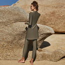 Fitted Assymetrical Burkini Swim Suit (2-Piece Set)