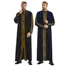 Mens Luxury Velvet Embroidered Thobe