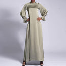 Warda Diamond Cuff Satin Maxi Dress