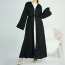 Sparkly Rhinestone Front Open Abaya