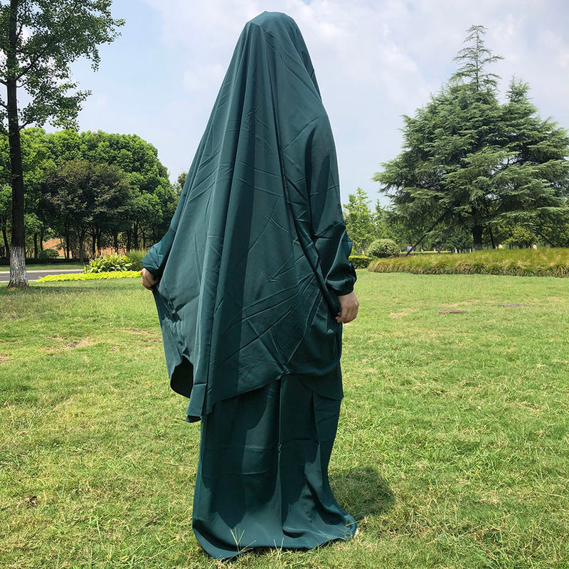 Simple Cuff Jilbab Skirt Set (2-Piece Set)