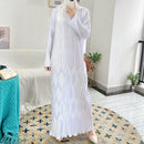 Class, elegance, and chic interest with this pleated wrinkle maxi dress with diamond design.