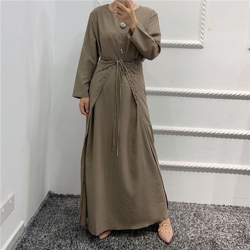 Studded Skirt Abaya Set (3-Piece Set)