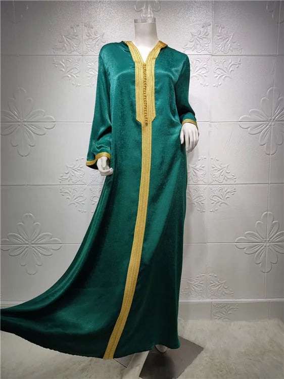 Valeria Velvet Moroccan Kaftan Dress