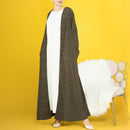 Sparkly Rhinestone Front Open Abaya