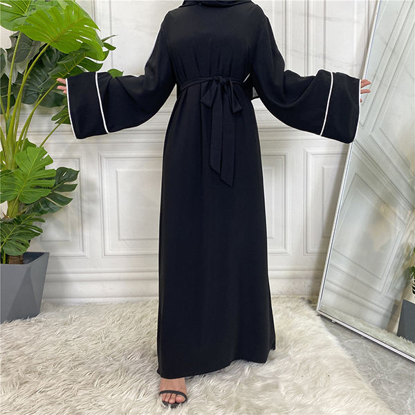 Lined Bell Sleeve Abaya